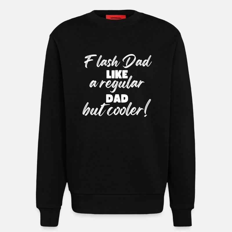 Bloc Flash Papa Boulderer - Sweat bio décontracté fabriqué en UE - SOLID BLACK