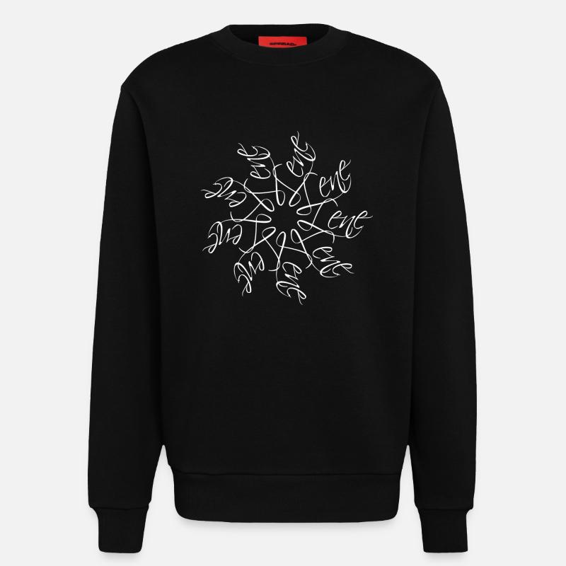 Lene Nom Nom Mandala - Sweat bio décontracté fabriqué en UE - SOLID BLACK