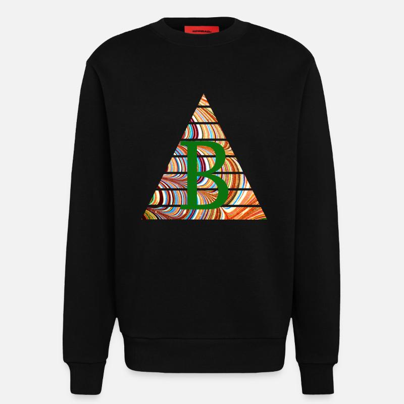 triangle e 56 b - Sweatshirt - made by SPREAD  - SOLID BLACK
