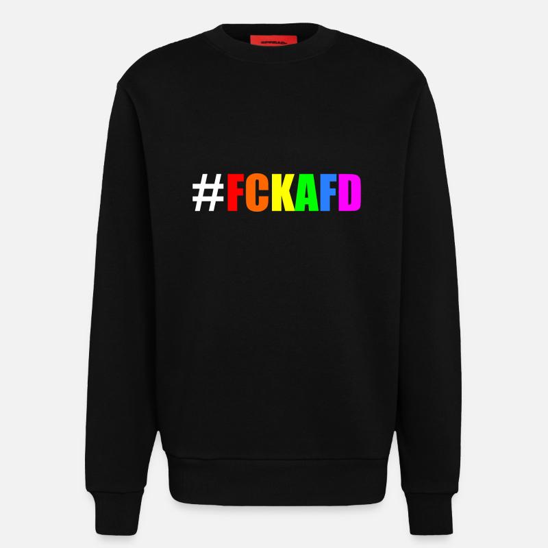 Fck afd - Sweatshirt - made by SPREAD  - SOLID BLACK