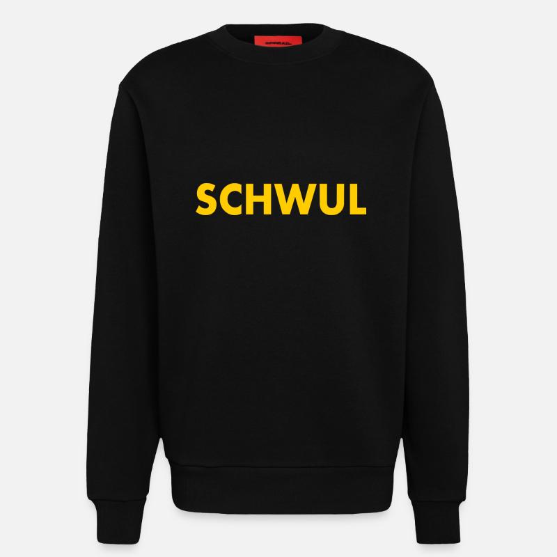 Schwul - Sweatshirt - made by SPREAD  - SOLID BLACK