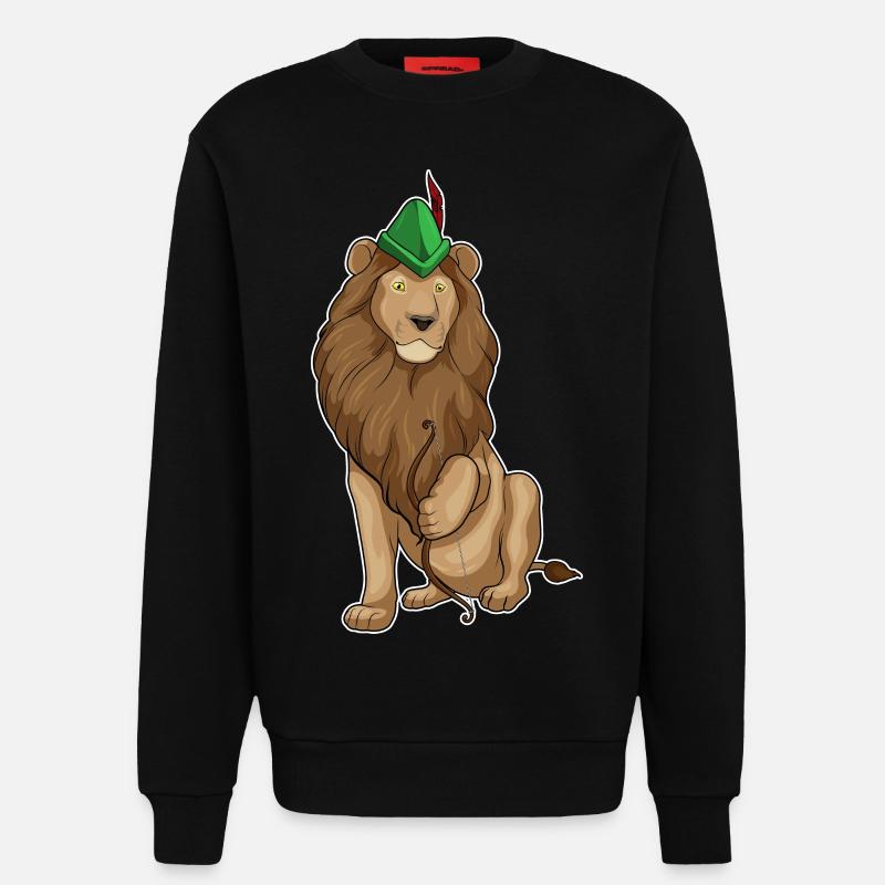 Löwe Bogenschütze Bogen - Sweatshirt - made by SPREAD  - SOLID BLACK