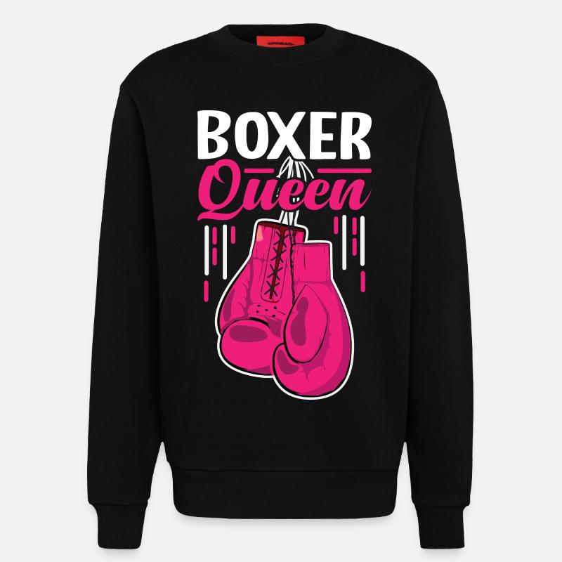 Boxer Queen - Sweatshirt - made by SPREAD - SOLID BLACK