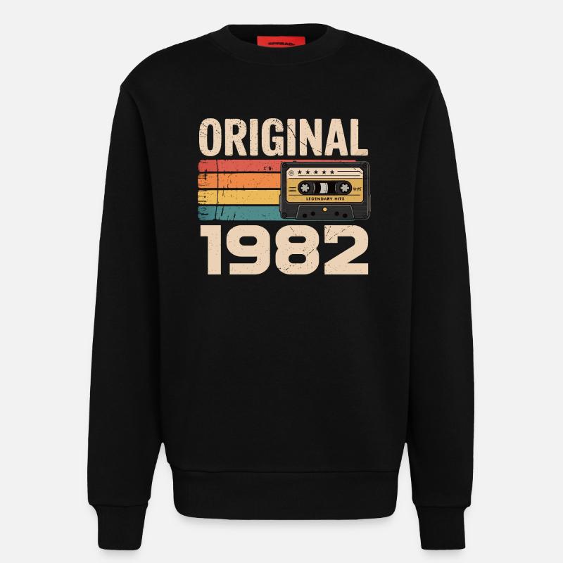 Originales 1982er Retro-Jubiläum 1982 - Sweatshirt - made by SPREAD  - SOLID BLACK