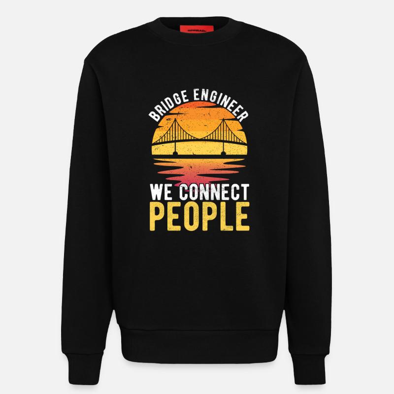 Bridge Engineer Bridge Construction - Sweatshirt - made by SPREAD - SOLID BLACK