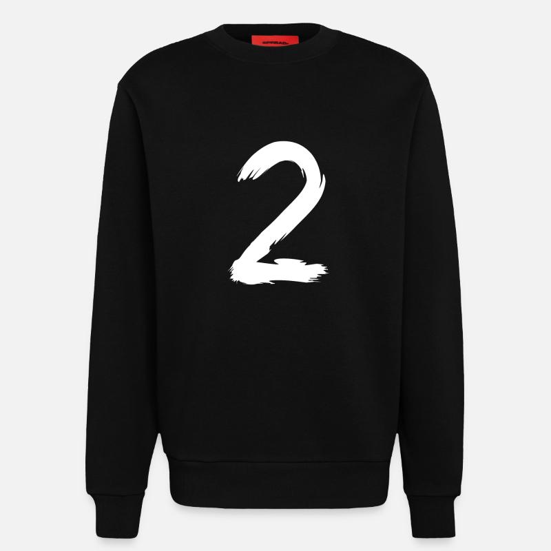 Number 2 brush - Sweatshirt - made by SPREAD  - SOLID BLACK