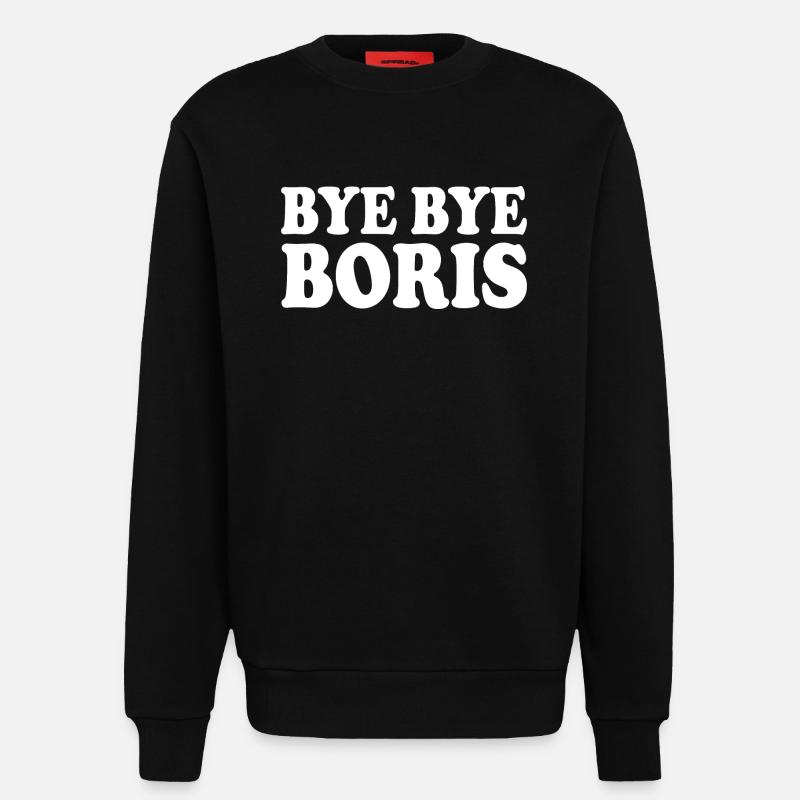 Bye bye boris - Sweat bio décontracté fabriqué en UE - SOLID BLACK