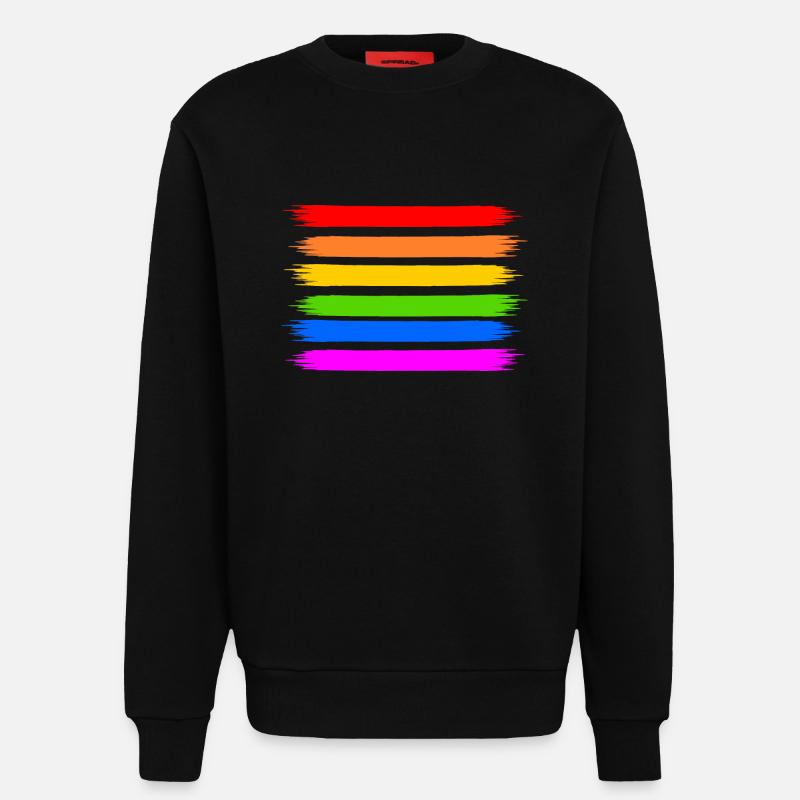 Regenbogen Regenbogenfahne - Sweatshirt - made by SPREAD  - SOLID BLACK