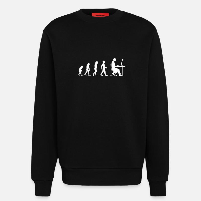Evolution - Geschenk - Programmierer Computer Nerd - Sweatshirt - made by SPREAD - SOLID BLACK
