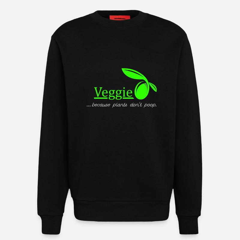 Veggie - Vegetarier. Geschenk Idee - Sweatshirt - made by SPREAD  - SOLID BLACK
