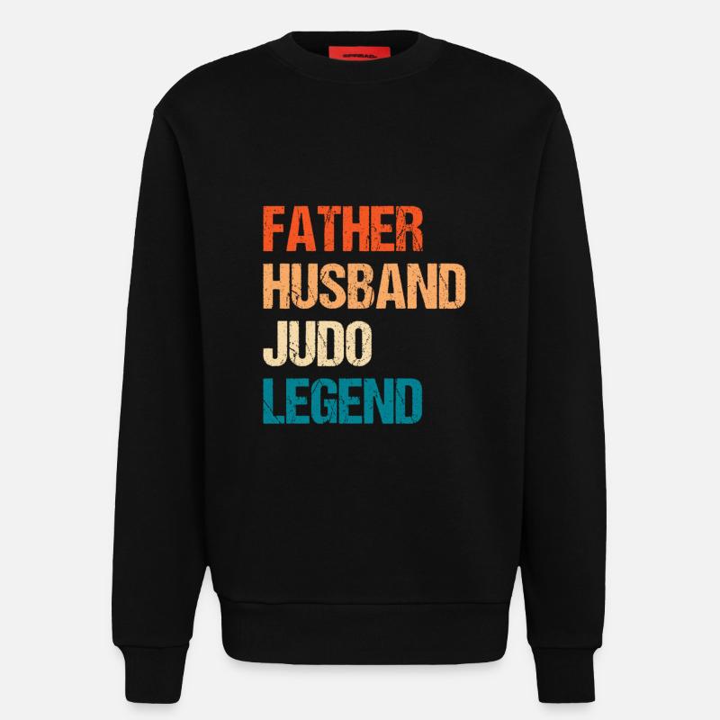 Vater Ehemann Judo-Legende - Sweatshirt - made by SPREAD  - SOLID BLACK