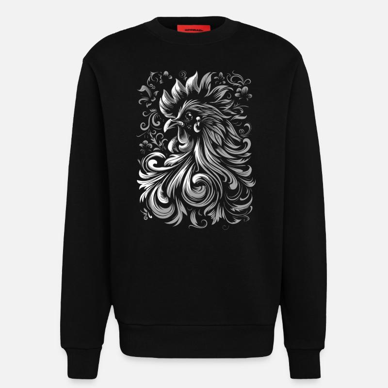 Hühnerkunst - Sweatshirt - made by SPREAD  - SOLID BLACK