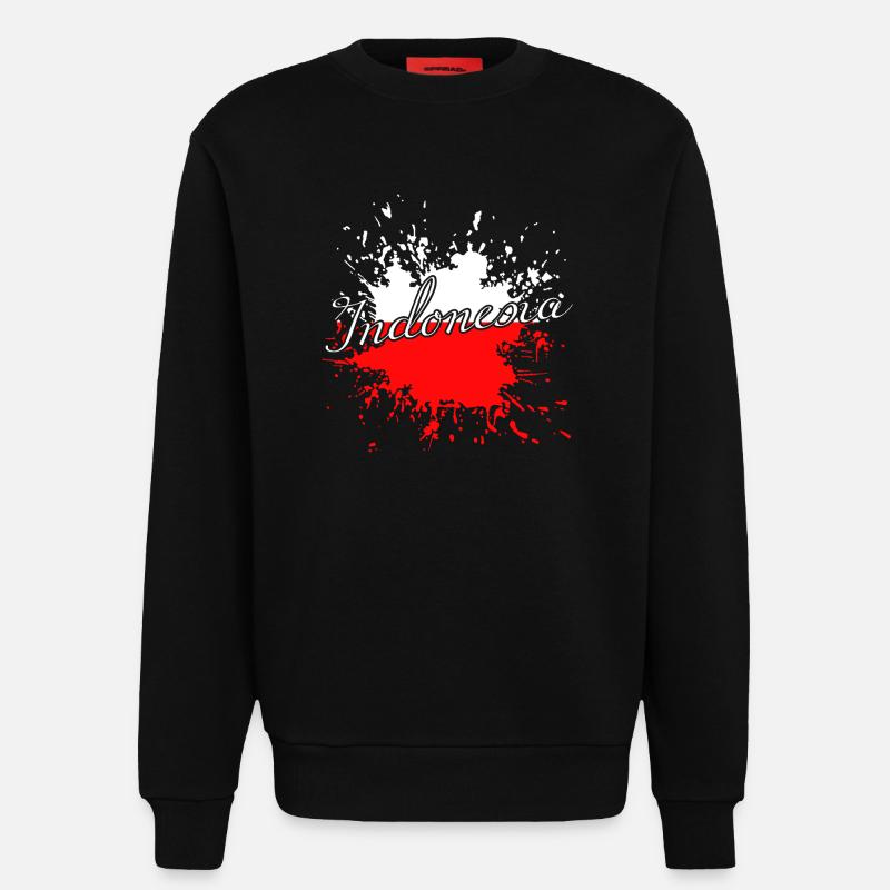 Indonesien Splash Script - Sweatshirt - made by SPREAD  - SOLID BLACK