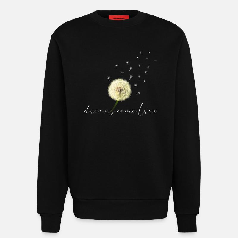 Pusteblume dreams come true - Sweatshirt - made by SPREAD - SOLID BLACK