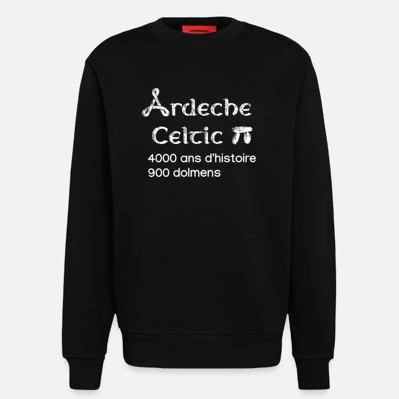 Ardeche celtic 3 - Sweat bio décontracté fabriqué en UE - SOLID BLACK