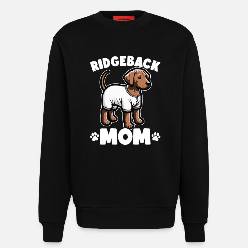 Rhodesian Ridgeback Dog Rhodesian Ridgebacks - Sweatshirt - made by SPREAD - SOLID BLACK
