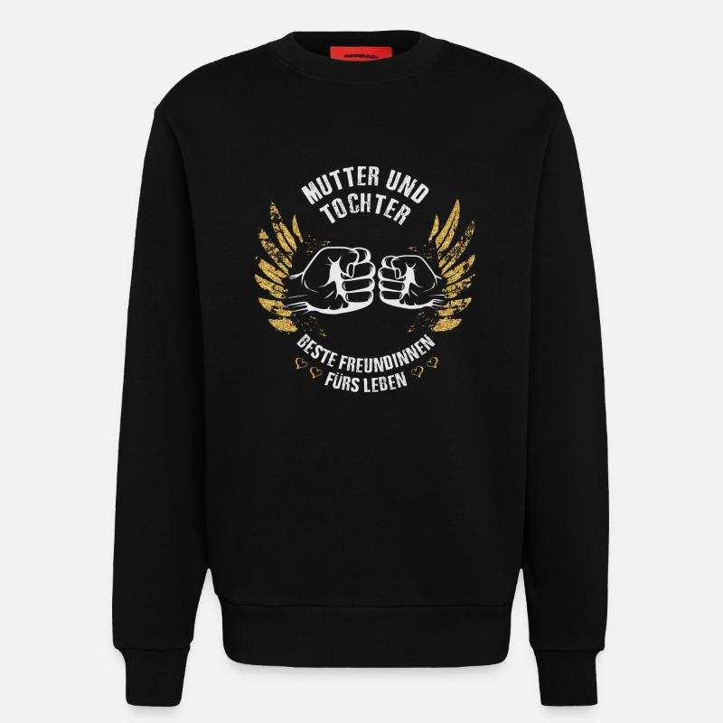 Mutter und Tochter Freundinnen - Sweatshirt - made by SPREAD  - SOLID BLACK