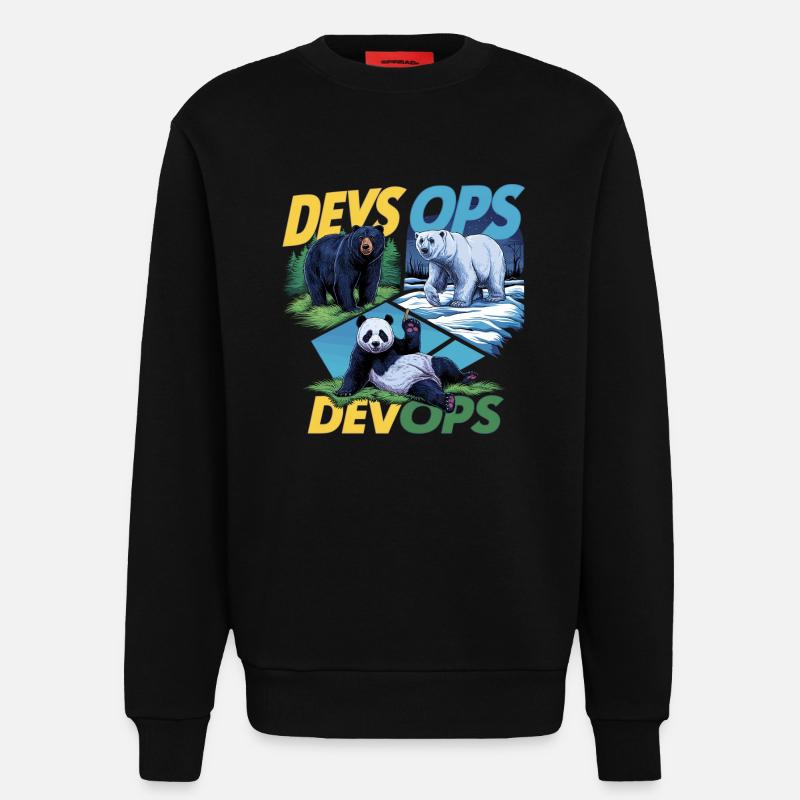 Devops - Sweatshirt - made by SPREAD  - SOLID BLACK