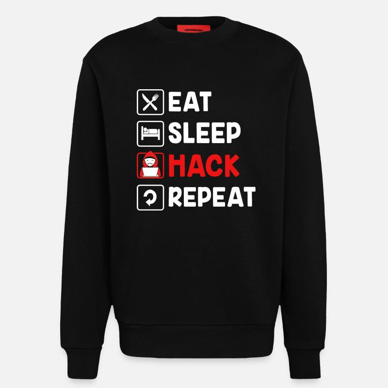 Cybersecurity Cyber Programmer Hacker - Sweatshirt - made by SPREAD - SOLID BLACK