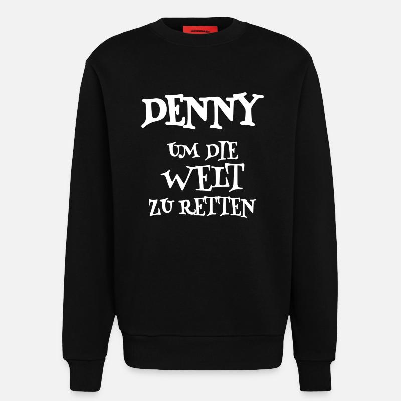 Gift for Denny - Sweatshirt - made by SPREAD  - SOLID BLACK