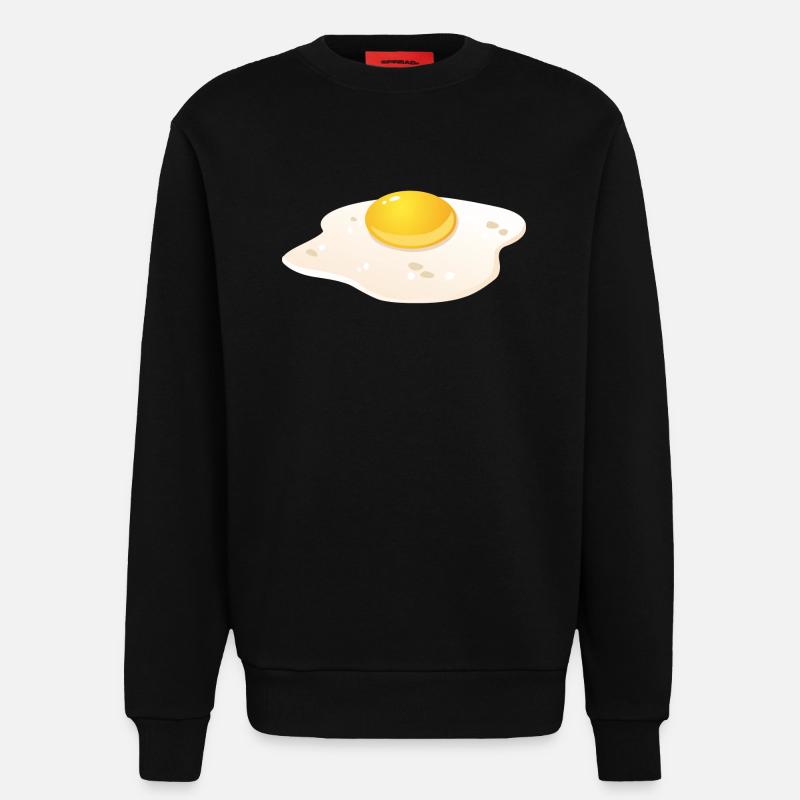 Spiegelei Frühstück - Sweatshirt - made by SPREAD - SOLID BLACK