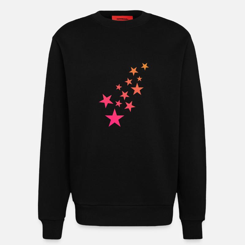 Stern Sternchen Muster Dekoration - Sweatshirt - made by SPREAD  - SOLID BLACK