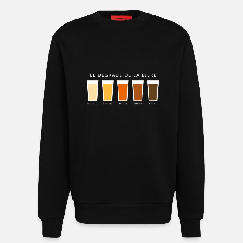Biere degrade beer gradient (dd) - Sweatshirt - made by SPREAD  - SOLID BLACK