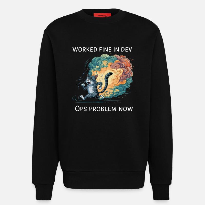 DevOps - Sweatshirt - made by SPREAD  - SOLID BLACK