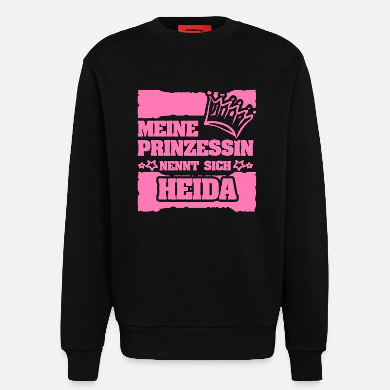 Mädchenname Heida - Sweatshirt - made by SPREAD  - SOLID BLACK