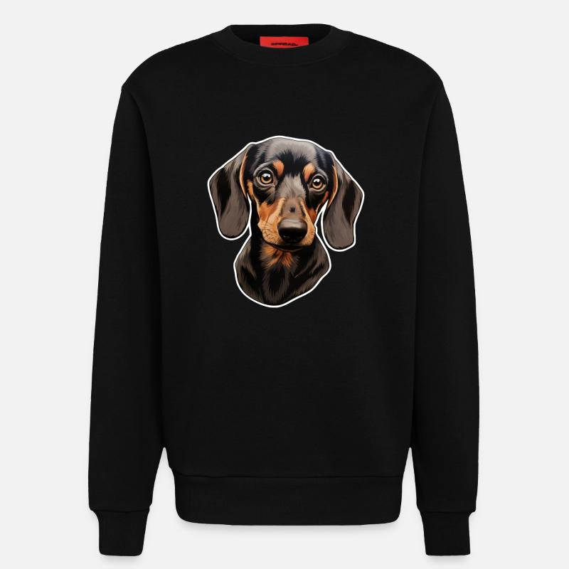 Dackel oder Dachshund - Sweatshirt - made by SPREAD  - SOLID BLACK