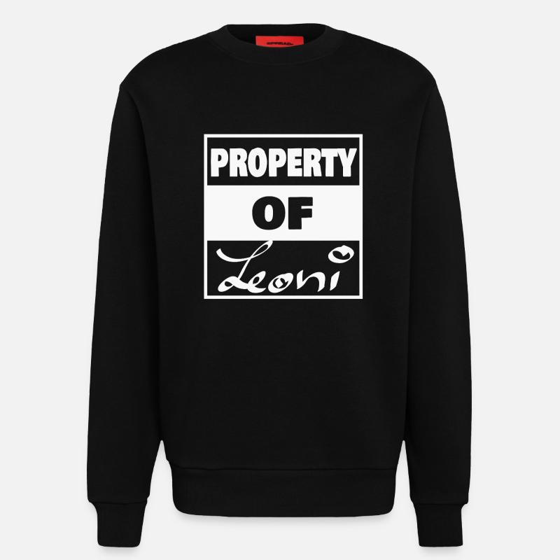 First name Leoni - Sweatshirt - made by SPREAD  - SOLID BLACK