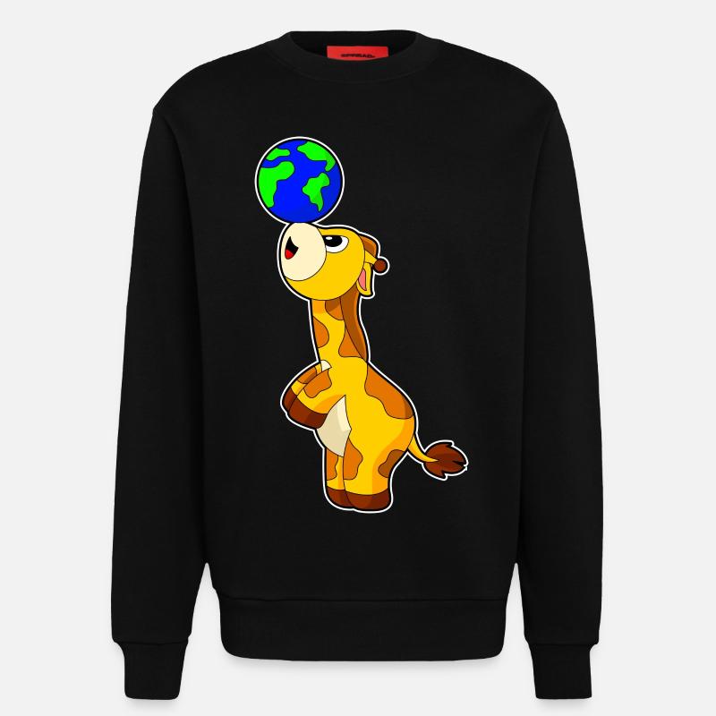 Giraffe Erde - Sweatshirt - made by SPREAD  - SOLID BLACK