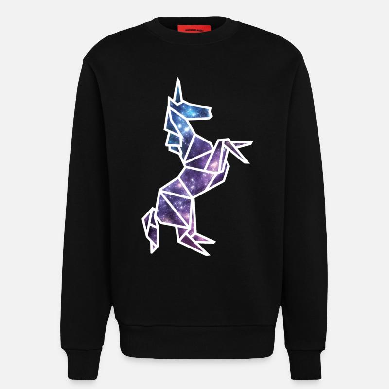 Galaxy Einhorn - Sweatshirt - made by SPREAD  - SOLID BLACK