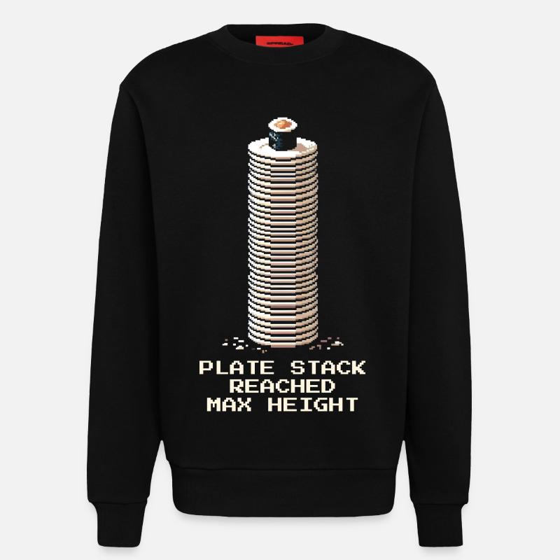 Tellerstapel Maximum | Running Sushi - Sweatshirt - made by SPREAD  - SOLID BLACK