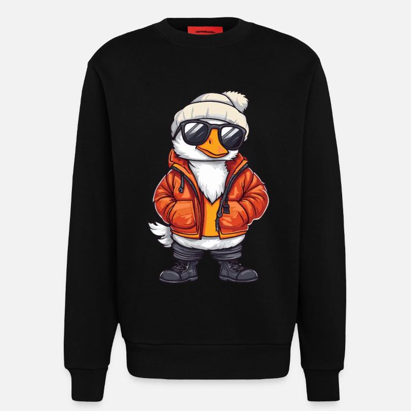 Gans Cool Comic - Sweatshirt - made by SPREAD  - SOLID BLACK