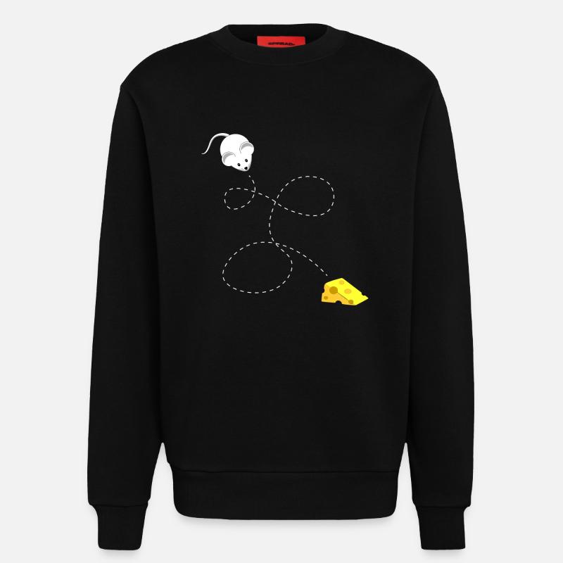 Mäuse Käse - Sweatshirt - made by SPREAD  - SOLID BLACK
