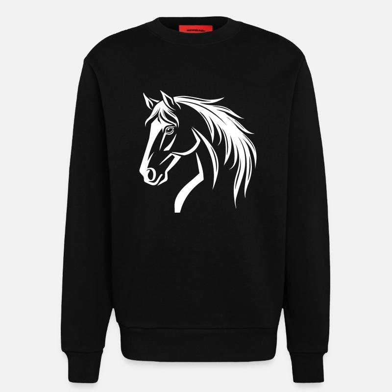 Pferd - Sweatshirt - made by SPREAD  - SOLID BLACK