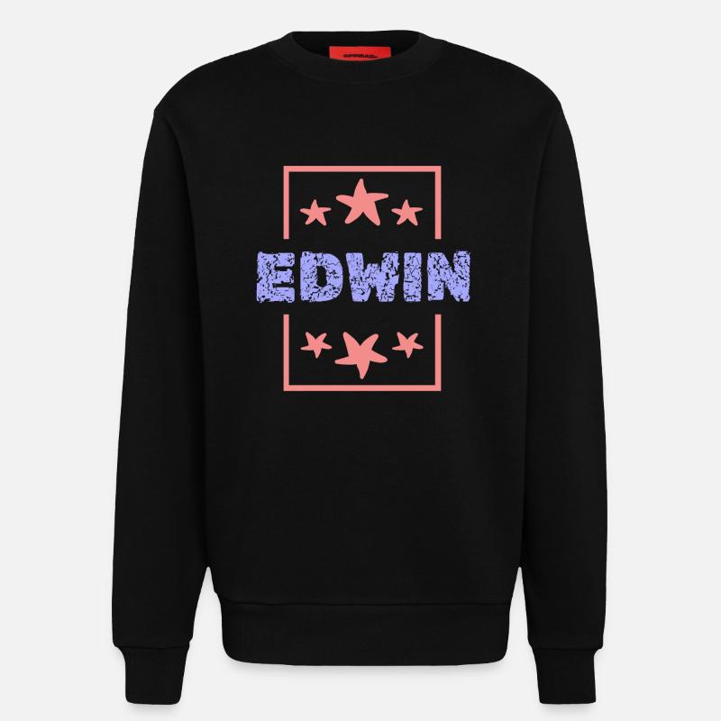 Edwin Edwin - Sweat bio décontracté fabriqué en UE - SOLID BLACK