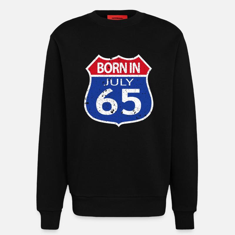 Geboren im Juli 1965 - Sweatshirt - made by SPREAD  - SOLID BLACK