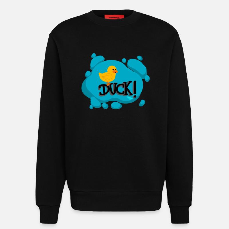 Duck! -CB - Sweatshirt - made by SPREAD  - SOLID BLACK