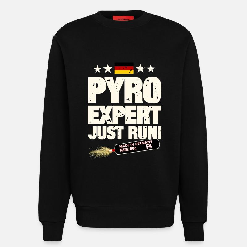 Pyro Pyrotechnik - Sweatshirt - made by SPREAD  - SOLID BLACK