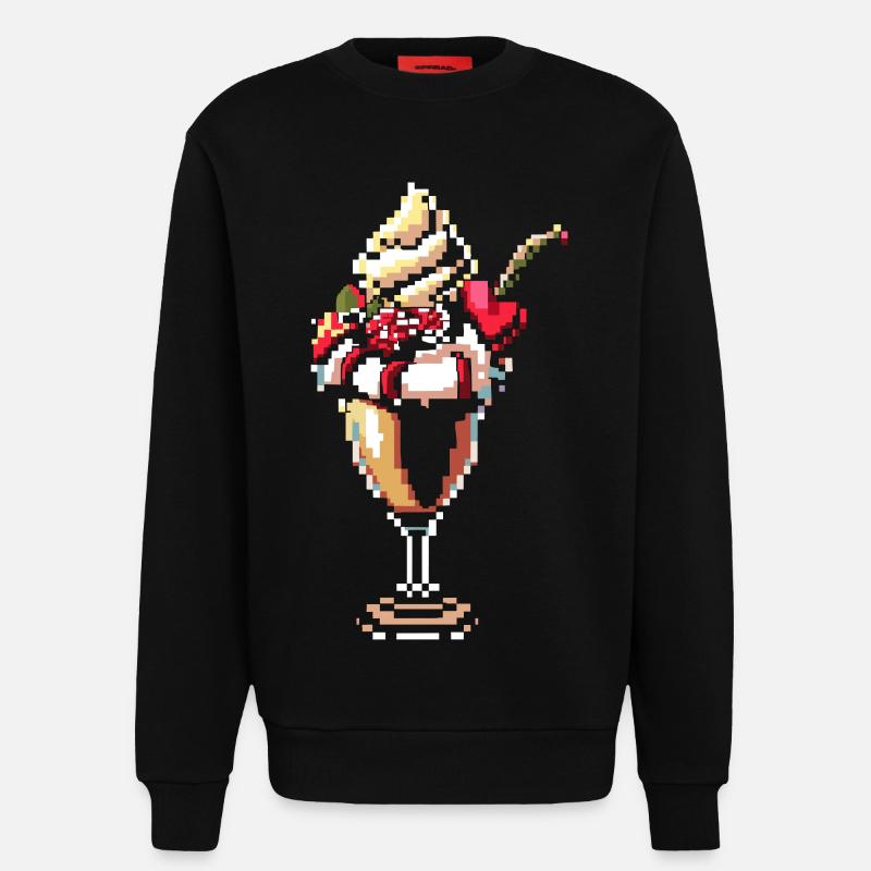 Eisbecher Pixel Grafik - Sweatshirt - made by SPREAD  - SOLID BLACK