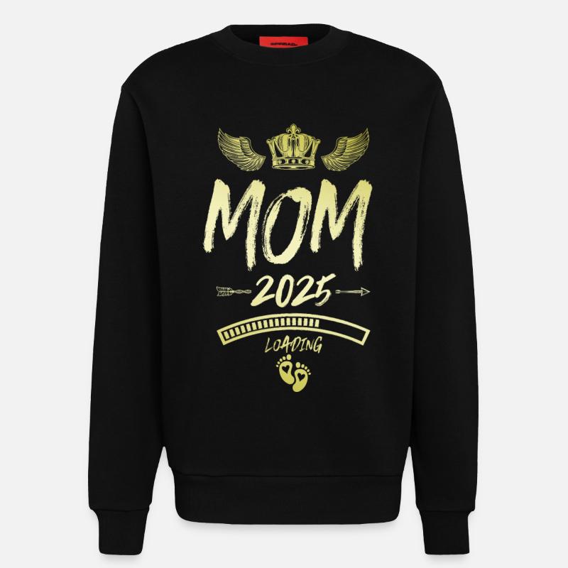 Mama 2025 Loading Mom Spruch - Sweatshirt - made by SPREAD - SOLID BLACK