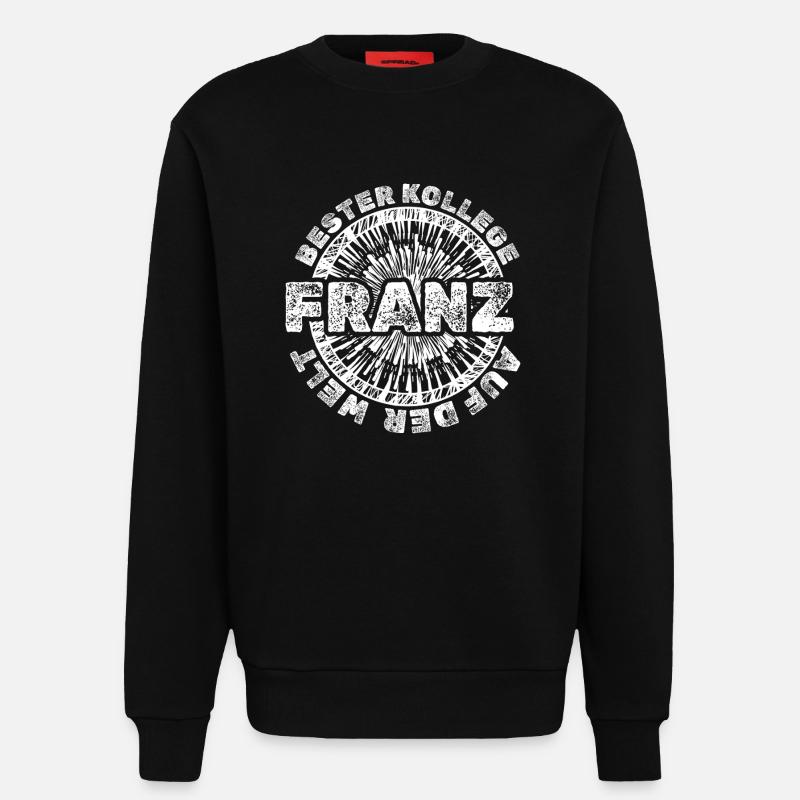 Franz as a given name - Sweatshirt - made by SPREAD - SOLID BLACK