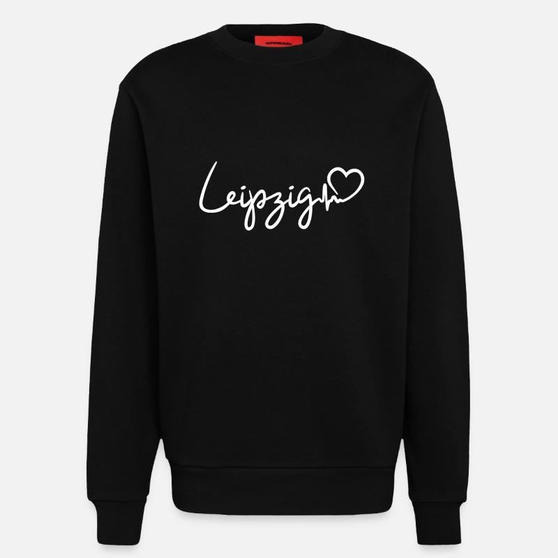 Leipzig Herzschlag - Sweatshirt - made by SPREAD  - SOLID BLACK