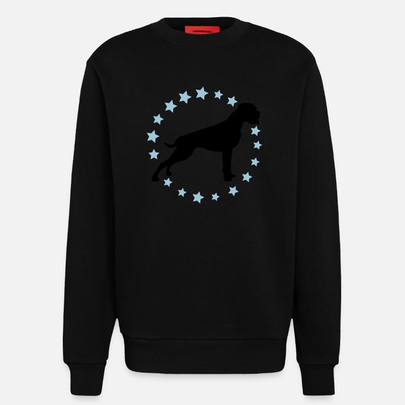 Boxer Sternenkreis 2 farb - Sweatshirt - made by SPREAD  - SOLID BLACK