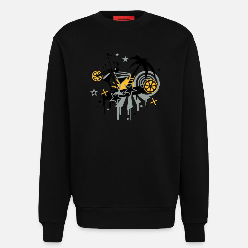 cocktail_bar - Sweatshirt - made by SPREAD  - SOLID BLACK