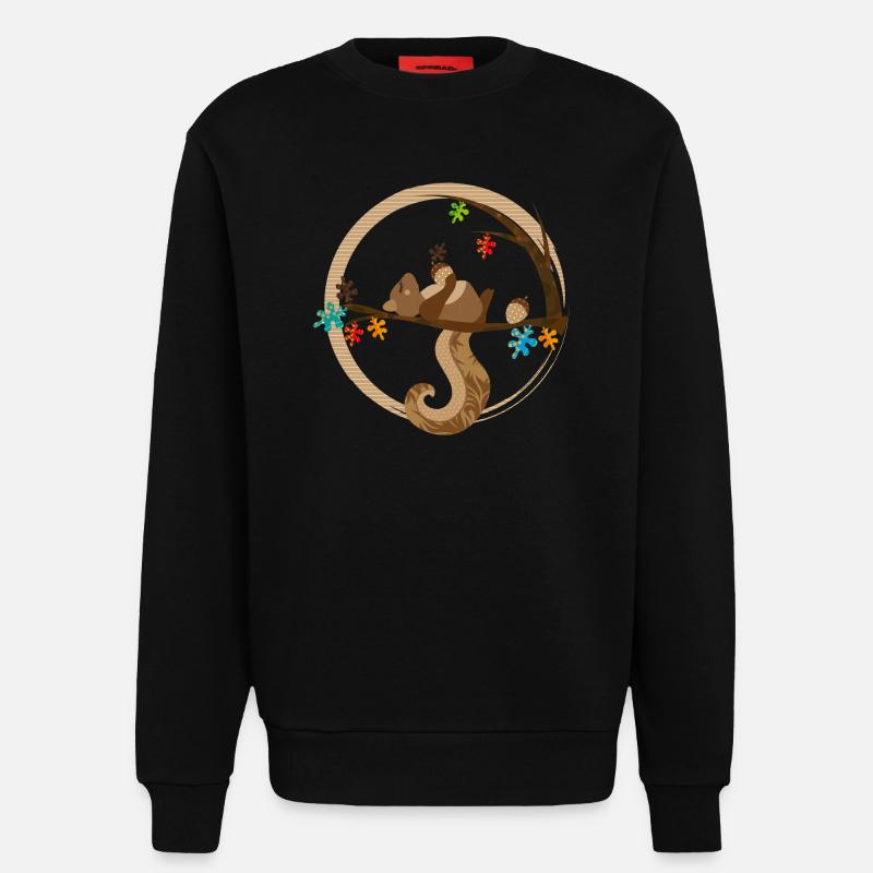 Ein Eichhörnchen schläft - Sweatshirt - made by SPREAD  - SOLID BLACK