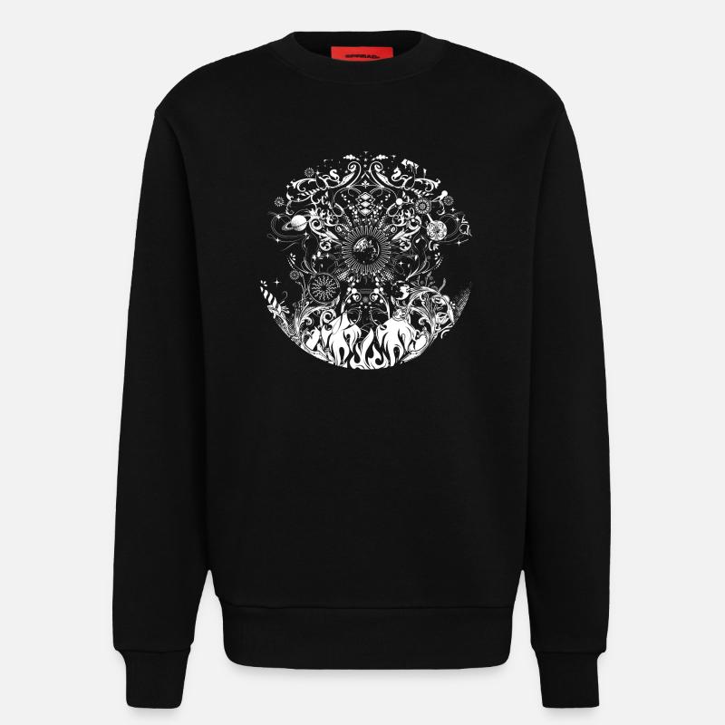 Die vier Elemente - Sweatshirt - made by SPREAD  - SOLID BLACK