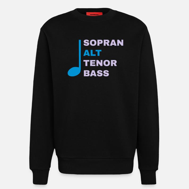 SATB mit Note - Alt - Sweatshirt - made by SPREAD  - SOLID BLACK